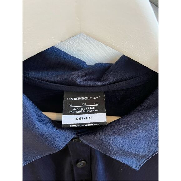 Nike Golf Blue Moisture Wick Polo Shirt sz XL EUC - Picture 5 of 7